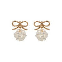 Pearl Cluster Bow Earrings Meghan Browne