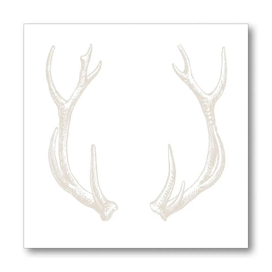 Antlers On White Note Block