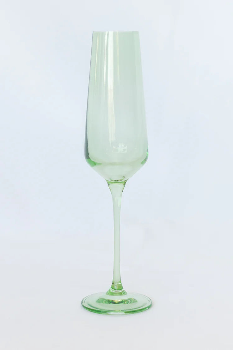 Estelle Champagne Flute-Mint Green