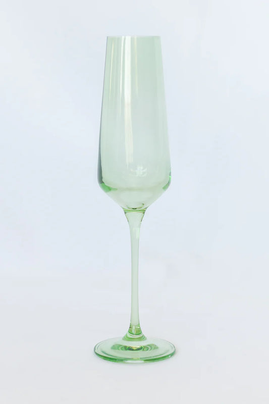 Estelle Champagne Flute-Mint Green