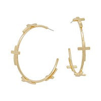 Paul Gold Cross Earrings Meghan Browne