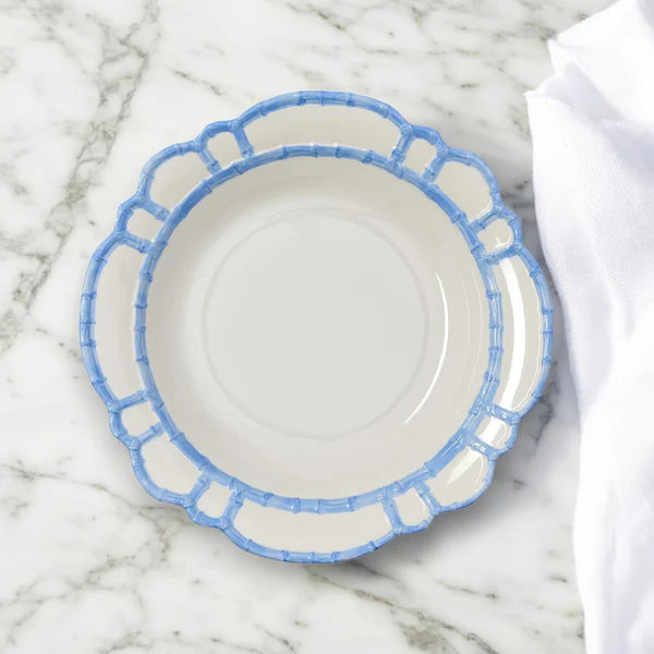 French Blue Bamboo Salad Bowl