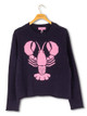 Simply Southern Lobster Sweater-Navy & Pink