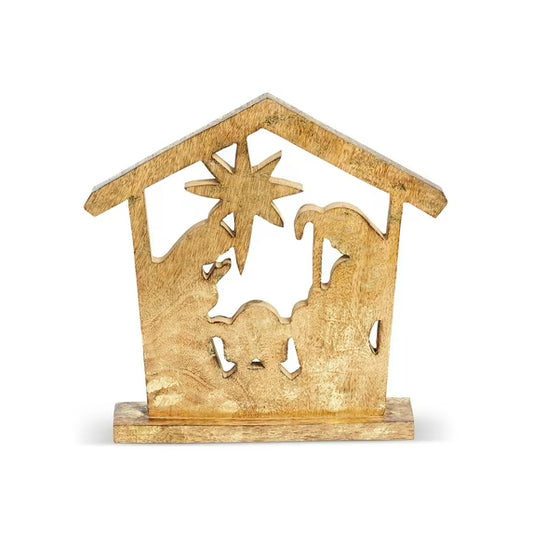 Wooden Carved Tabletop Nativity