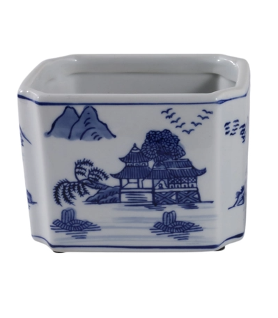 Blue and White Cermaic Pencil Cup