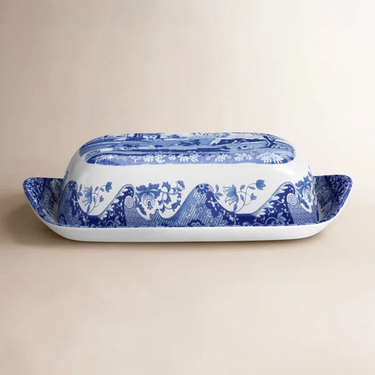 Spode Blue Italian Butter Dish