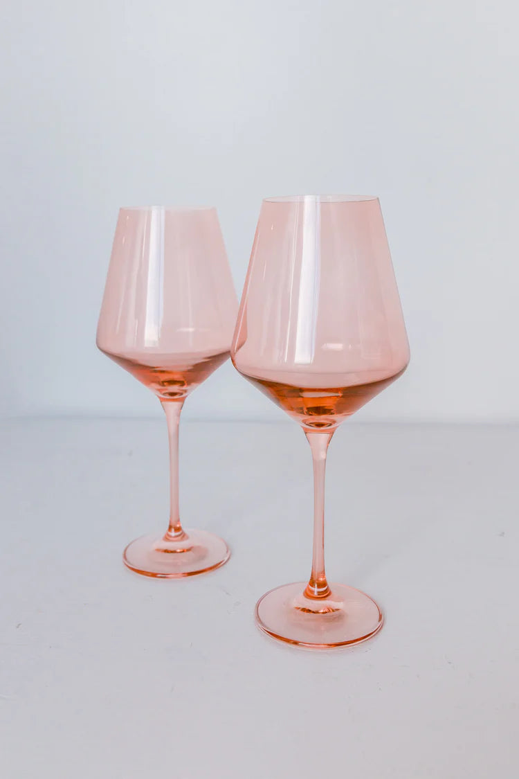 Estelle Wine Stemware-Blush Pink