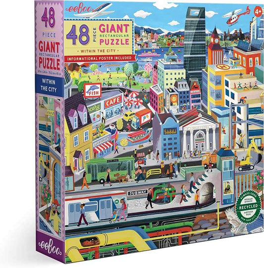 48 Piece Giant Rectangular Floor Puzzle: Within The City