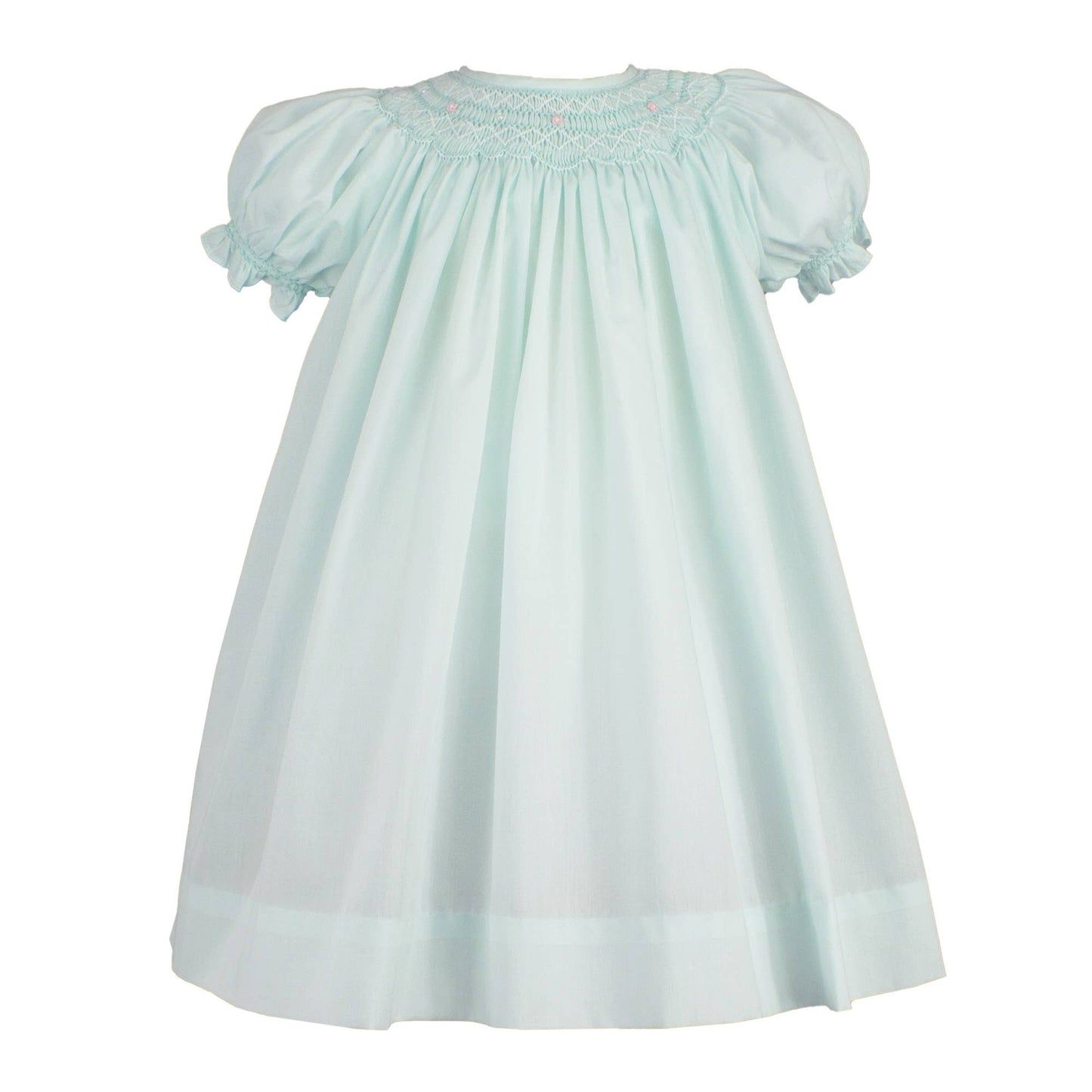 Bishop Smocked Dress with Pearls