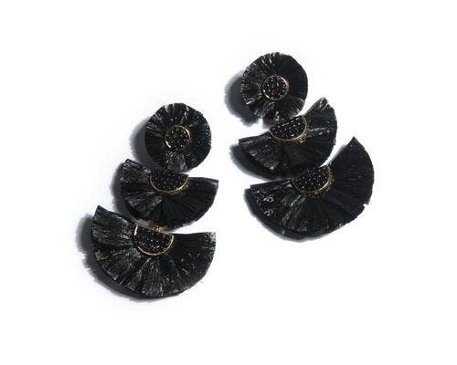 SHIRALEAH - GAETANA EARRINGS, BLACK