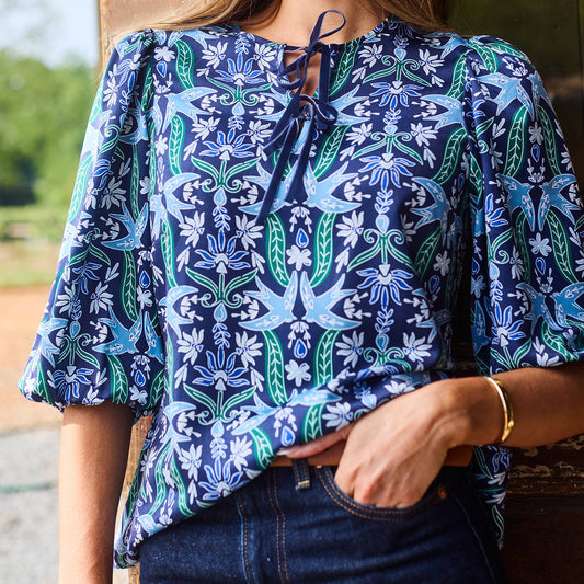 Top Ren Gossamer Wings Navy