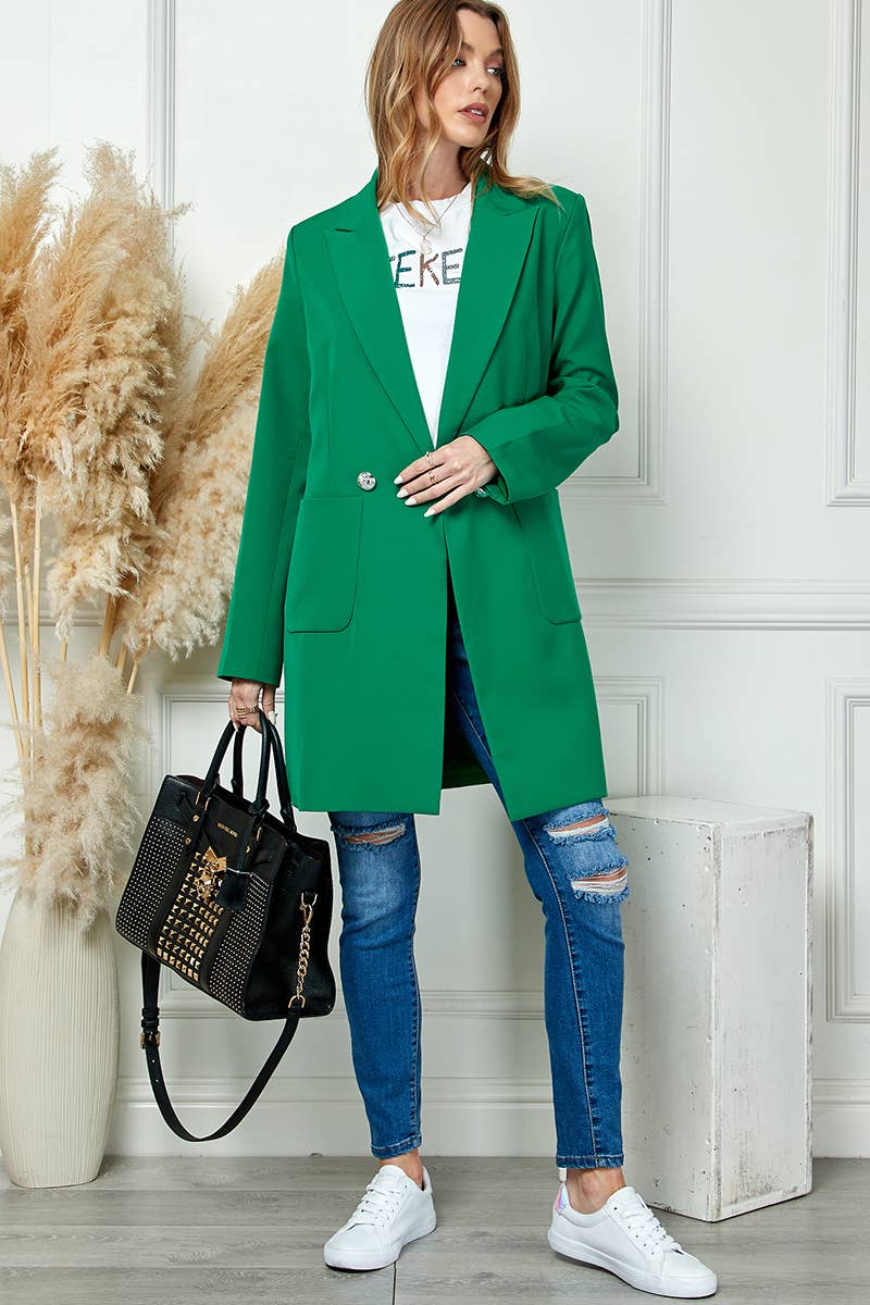 Mid Length Long Sleeve Coat
