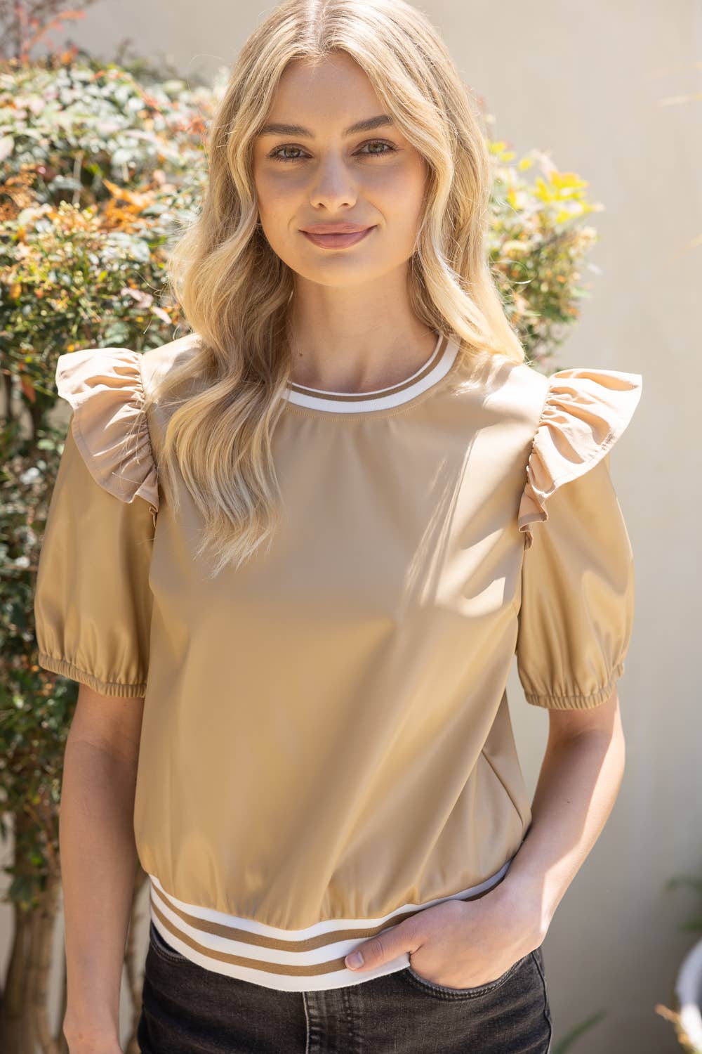 Faux Leather Top
