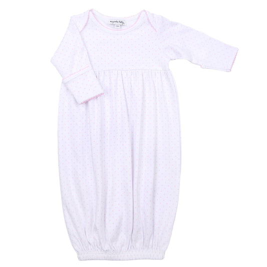 Mini Dots Pima Cotton Gown - Pink