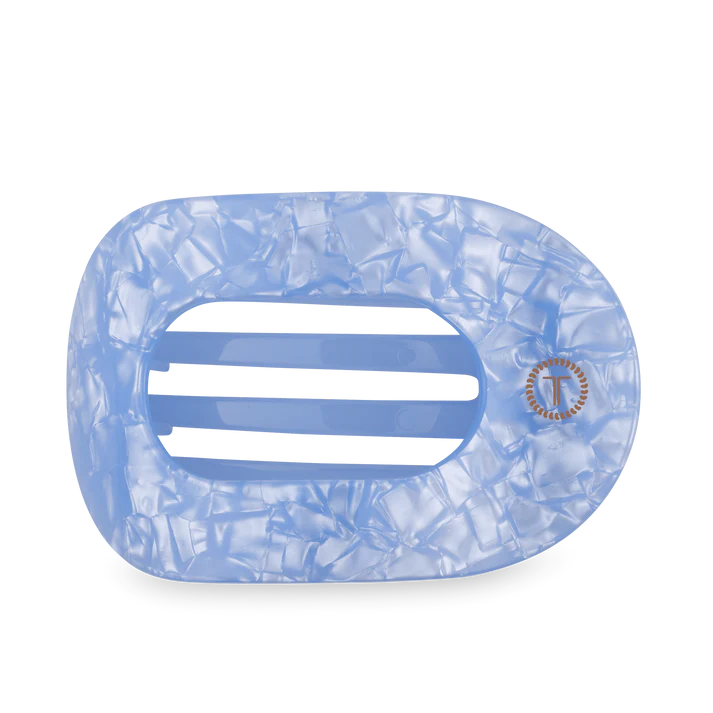 TELETIES - Blue Lagoon Round Flat Hair Clip Large