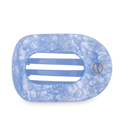 TELETIES - Blue Lagoon Round Flat Hair Clip Large