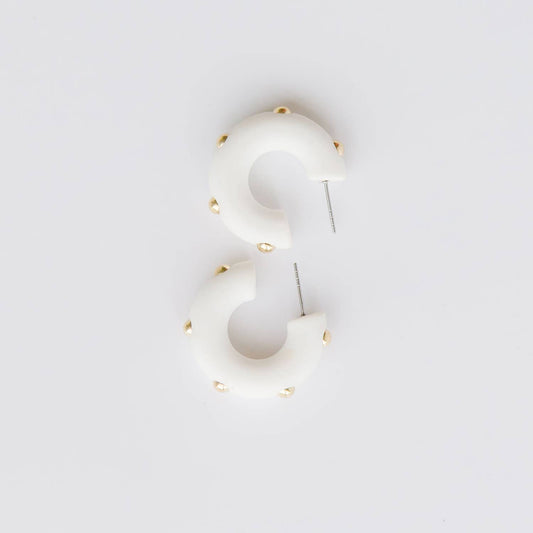 Earrings Candace Small White