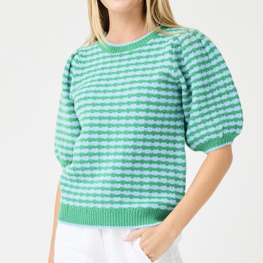 Mary Square Blue and Green Abigail Sweater