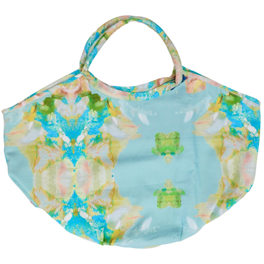 Stained Glass Blue Tote Bag