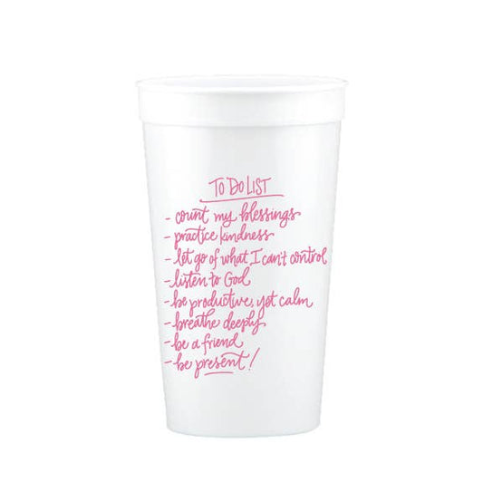 "To-Do List"  Stadium Cups
