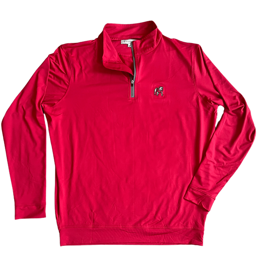 Red UGA 1/4 Zip Performance Pullover