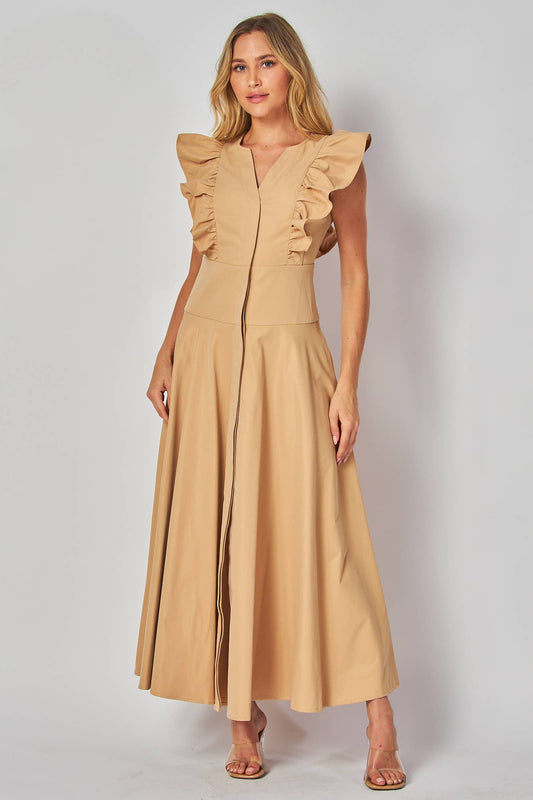 Ruffled Button Down Maxi