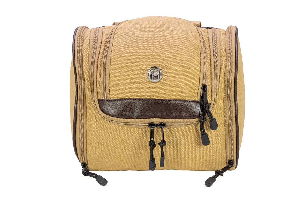 Georgia Bulldogs Men's Khaki Hanging Toiletry Bag.