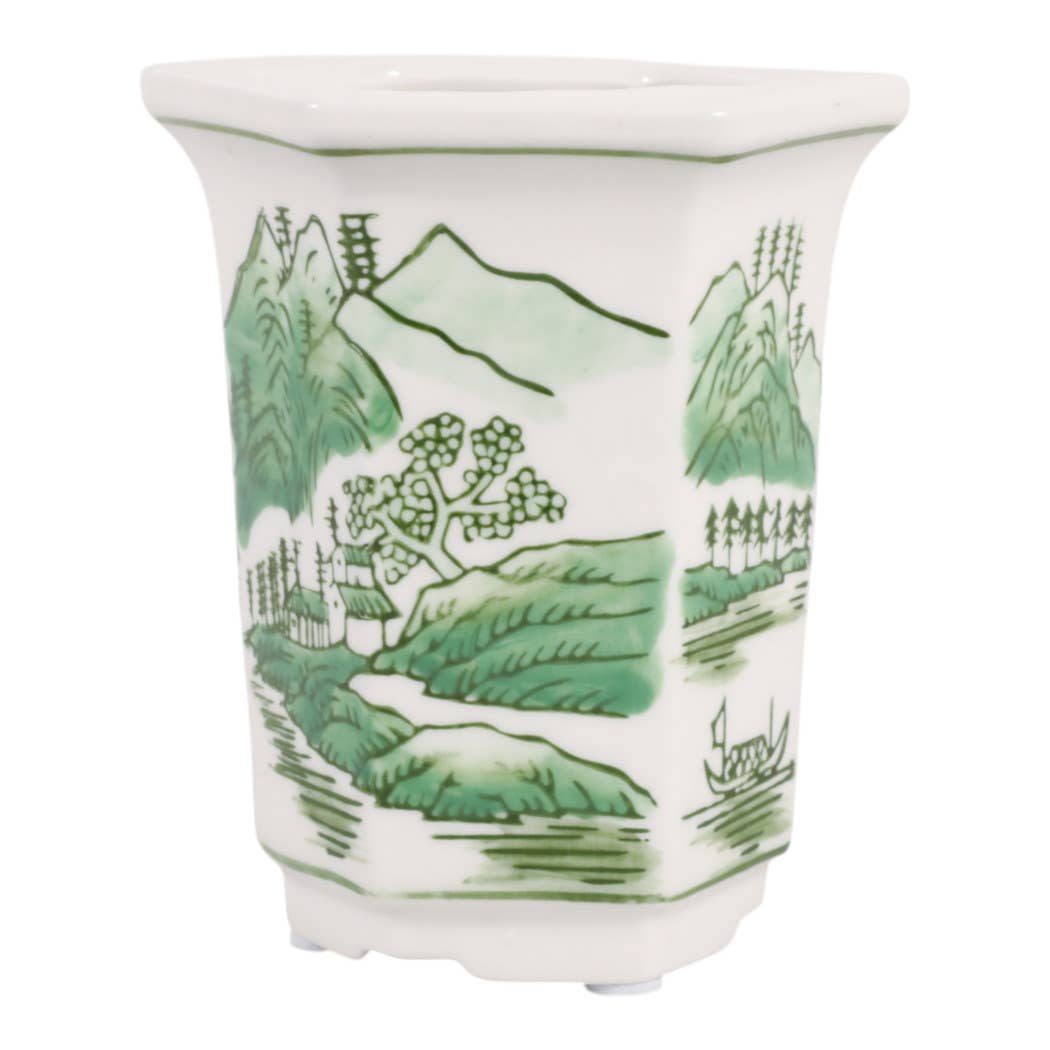 6 oz Green Cermaic Sage & Eucalyptus Candle