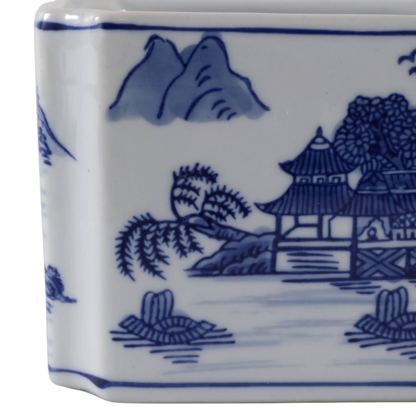 Blue and White Cermaic Pencil Cup