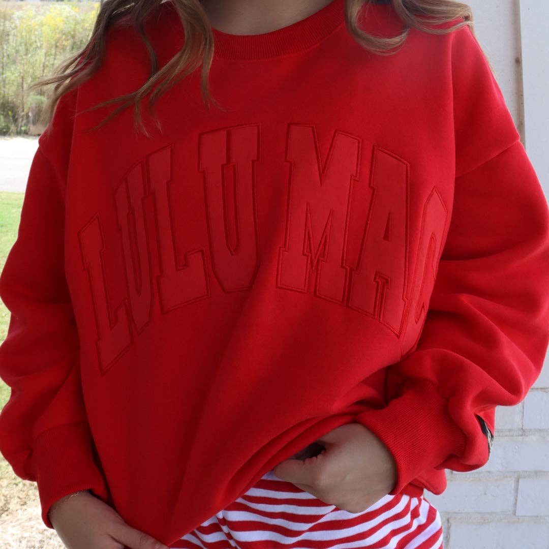 Lulu Mac Monochromatic Red Stweatshirt