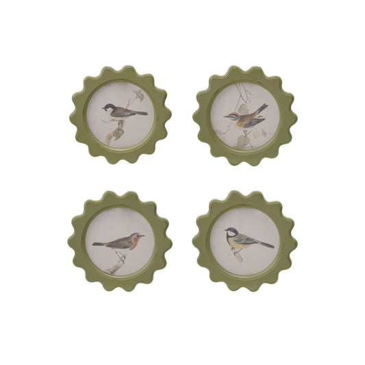 Wall Décor with Vintage Reproduction Bird on Branch, 4 Styles