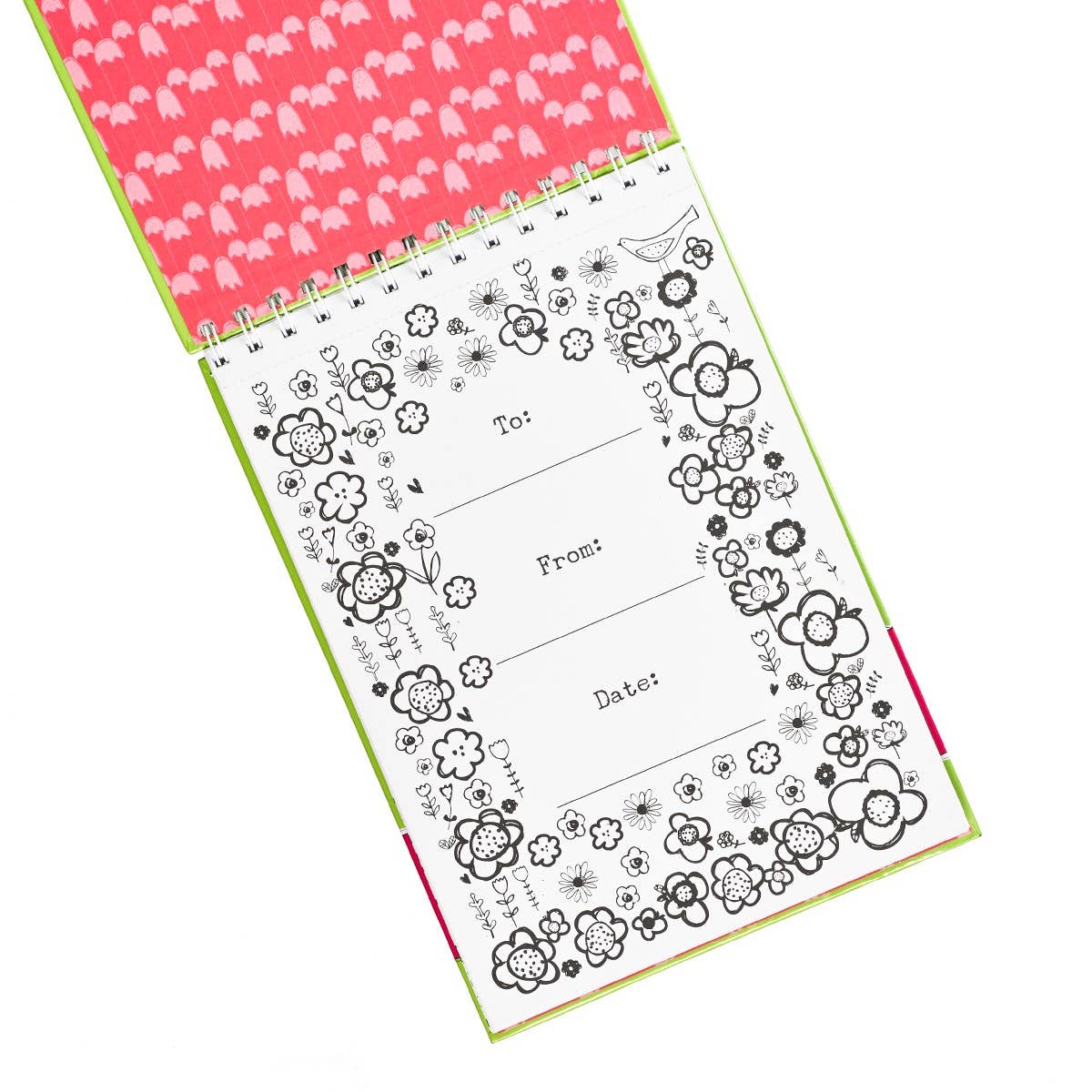 Wirebound Inspirational Coloring Book for Girls