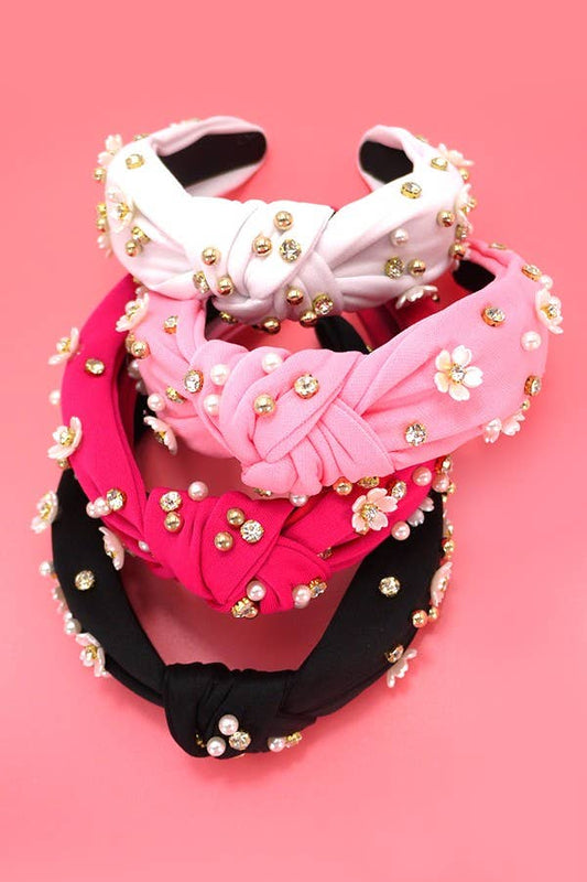 Flower + Pearl Headband
