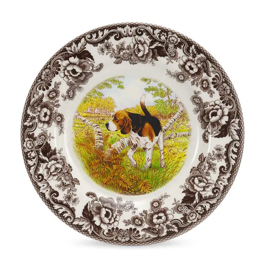 Woodland Spode Beagle Dinner Plate