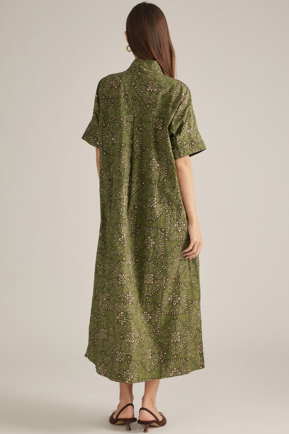 Sullivan Olive Bandana Maxi Dress