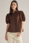 Emery's Brown Puff Sleeve Shirt