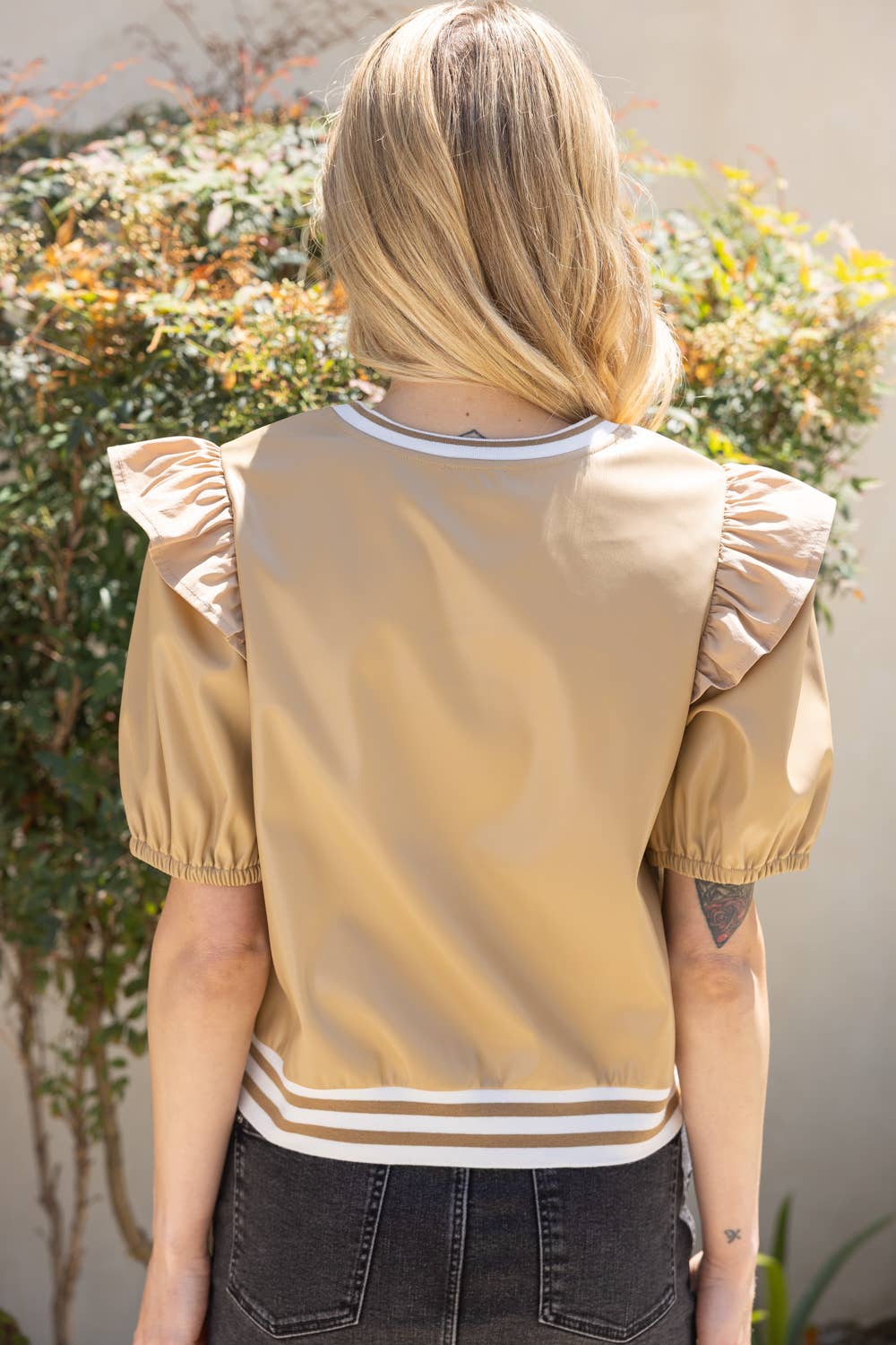 Faux Leather Top
