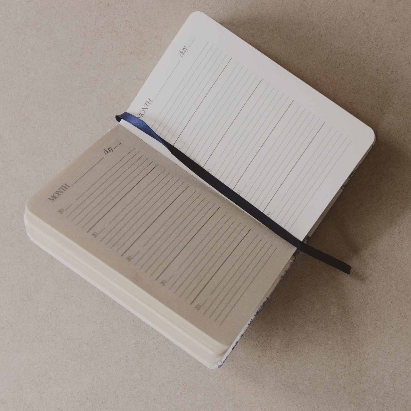 One Line A Day Fabric Journal - Blue Delft