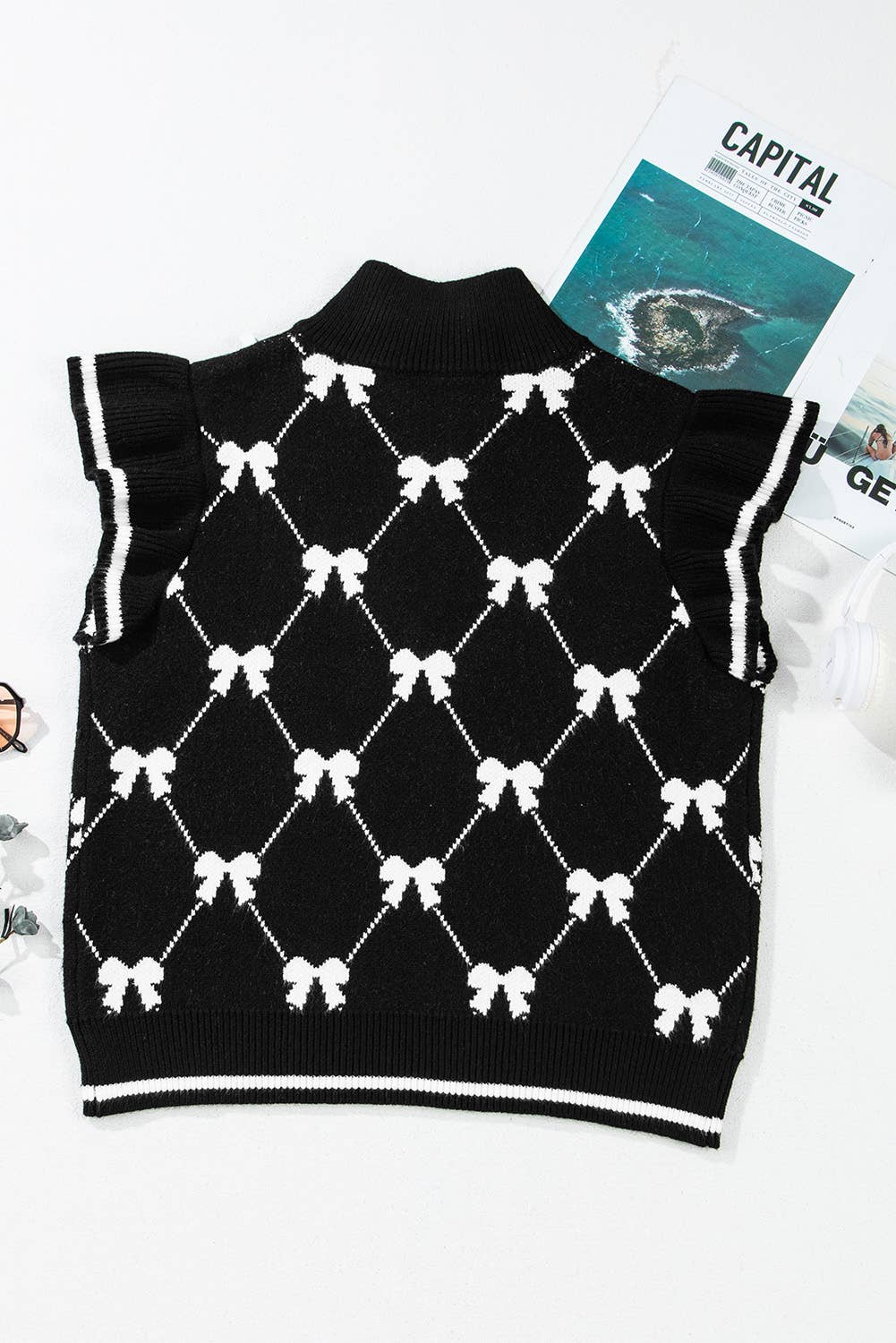 Bow Zipper Sweater