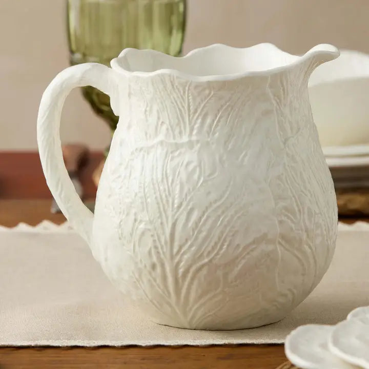 Le Jardin White Cabbage Pitcher