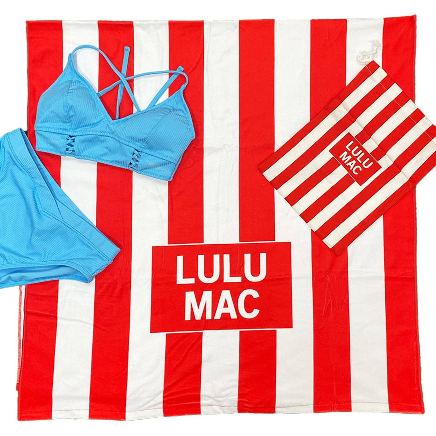 Red Darby Beach Towel