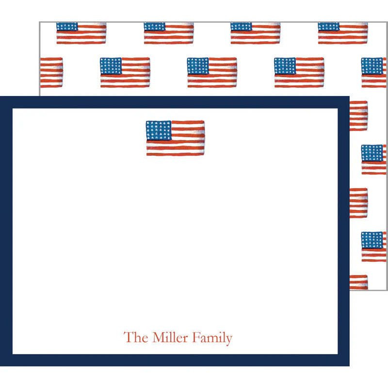 American Flag Flat Notecards