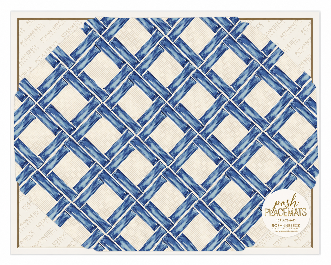 Blue Bamboo Weave Posh Placemat