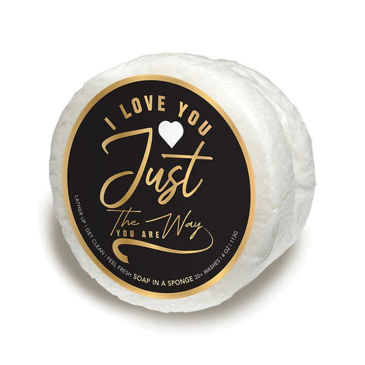 I Love You Just the Way You Are | Seaside Shower Soap Sponge White