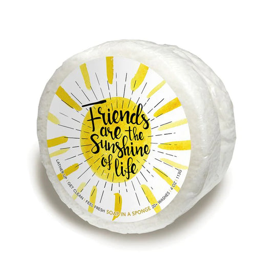 Friends are the Sunshine of Life | Seaside Shower Soap Sponge White