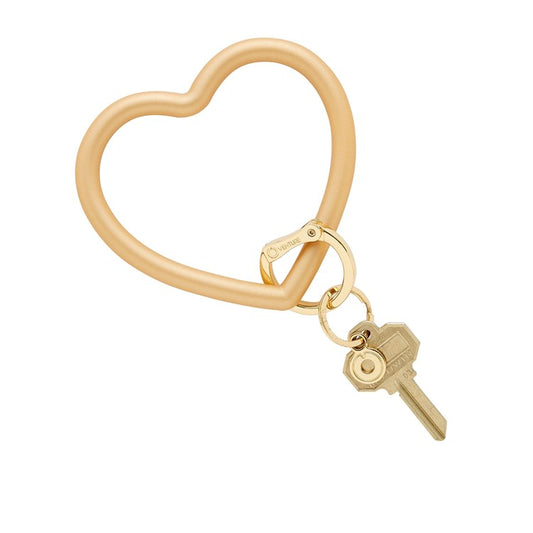 Heart Silicone Big O Key Ring- Solid Gold Rush