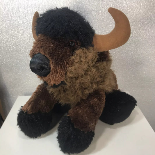 Vintage 1988 Purr-Fection by MJC Bison Buffalo Bill Plush Toy Brown Black