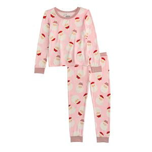 Girls Santa Glow Pajamas 9-12 mths