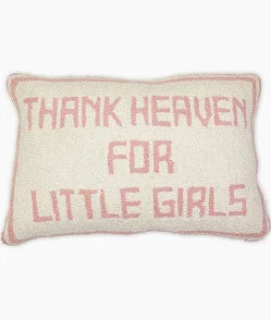 Two's Company Thank Heaven Embroidery Decorative Throw Pillow