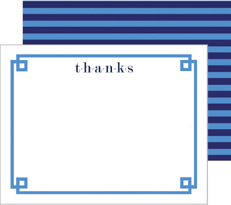 Fretwork Stripe Flat Notecard Set of 10